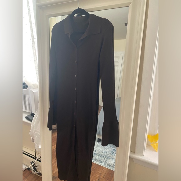 Ribbed ankle length sweater dress - Picture 3 of 5